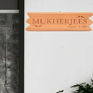 Custom Engraved Wooden Name Plate